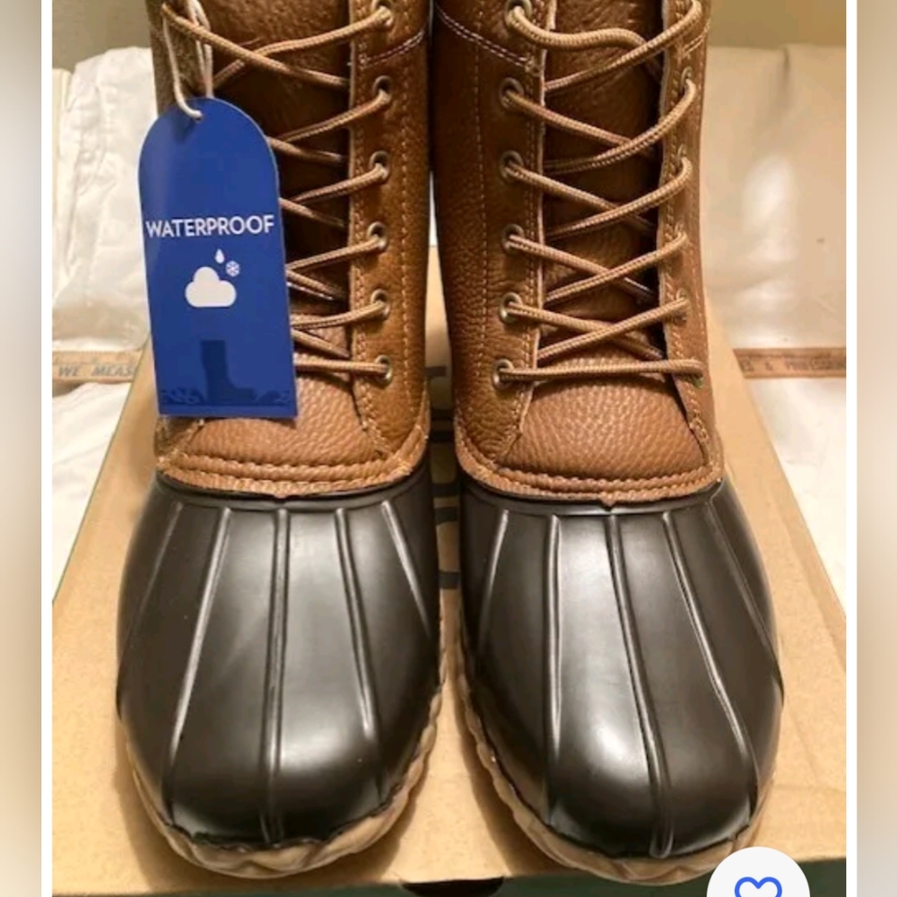 WATERPROOF -JBU MEN'S MAINE TAN DUCK BOOTS - NEW WITH TAGS & BOX …